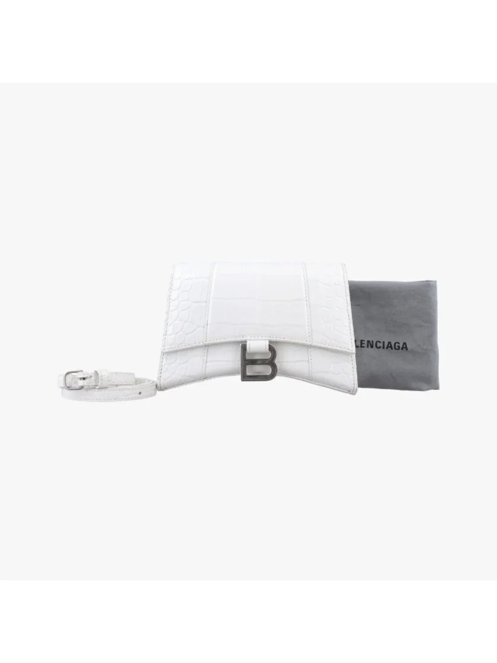 Balenciaga Hourglass White Shoulder Bag